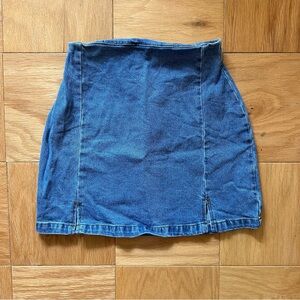Denim mini skirt